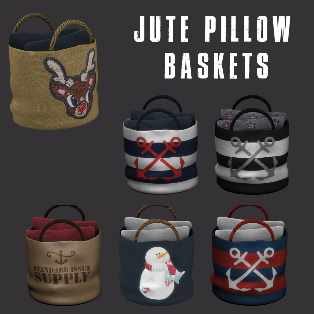 JUTE PILLOW BASKETS New